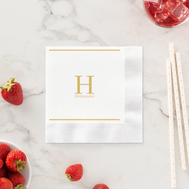 Monogram Personalisiert Napkin Serviette (Beispiel)