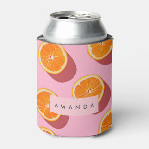 Monogram Personalisiert Orange Slice Muster Dosenkühler