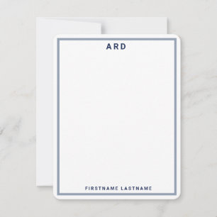 MONOGRAM PERSONALISIERT PREPPARY STATIONÄR DANKESKARTE