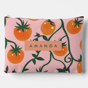 Monogram Personalisiert Retro Tomato Vine Muster Zubehörtasche