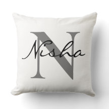 Monogram, Personalisierter Name der schwarzen grau