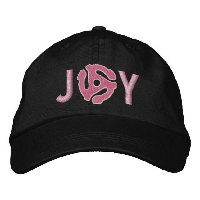 Monogram Personalize 45 Distanzhalter DJ bestickte Baseballkappe (Vorderseite)