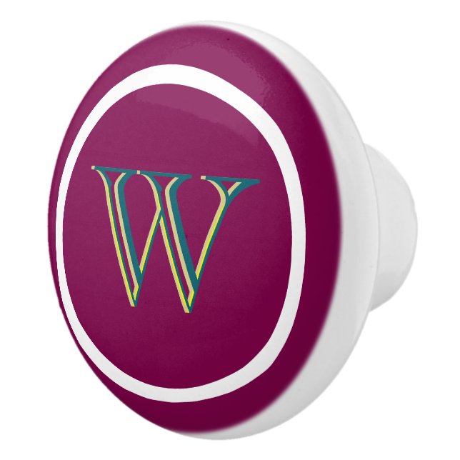 Monogram Personalized Drawer Handles Pulls Knobs  Keramikknauf (Rechts)