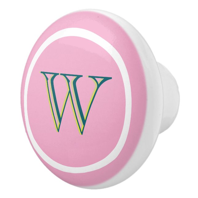 Monogram Personalized Drawer Handles Pulls Knobs  Keramikknauf (Rechts)