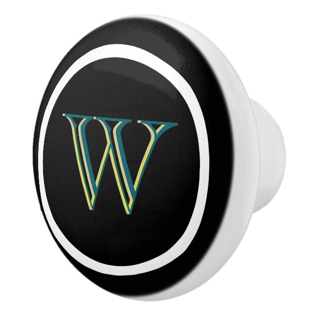 Monogram Personalized Drawer Handles Pulls Knobs  Keramikknauf (Rechts)