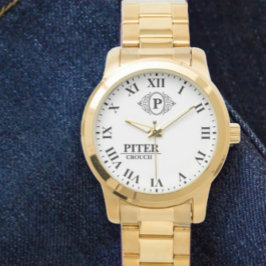 Monogram Personalized Name Initial simple Armbanduhr