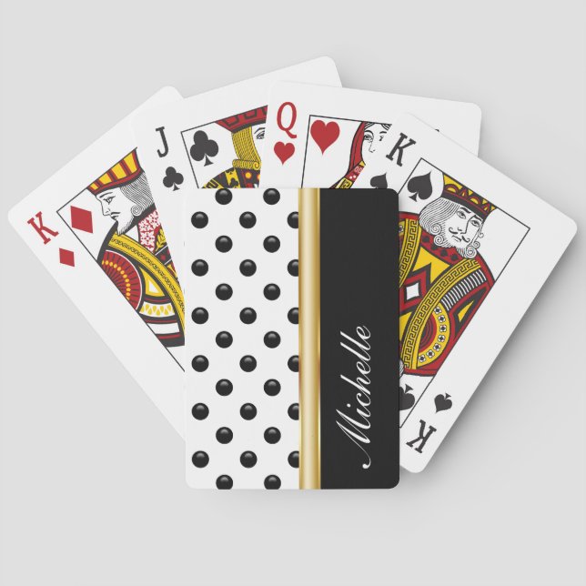Monogram Personalized Playing Cards Spielkarten (Rückseite)