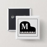 Monogram Pianist aus Schwarz und Weiß