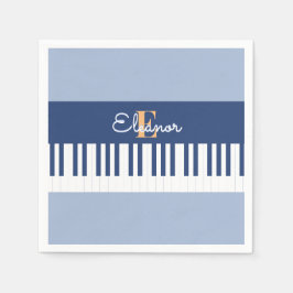 Monogram Piano Keys Musical Keyboard Music Lover Serviette