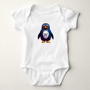 Monogram Pinguin Baby Strampler