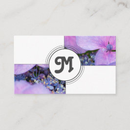 Monogram, pink Blume Florist, elegante weiße Flies Visitenkarte