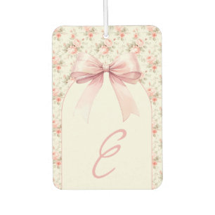 Monogram Pink Bow Coquette Autolufterfrischer