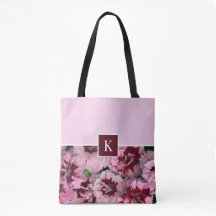 Monogram Pink Carnation Januar Geburtstagsfeier Bl