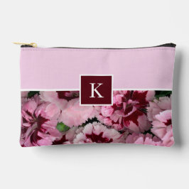 Monogram Pink Carnation Januar Geburtstagsfeier Bl Zubehörtasche