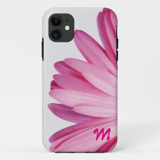 Monogram Pink Daisy Petals - Super Niedlich Case-Mate iPhone Hülle (Rückseite)