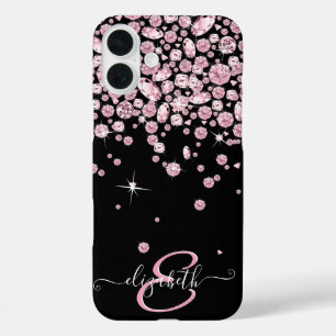Monogram Pink Diamond Jewels iPhone 16 Plus Hülle