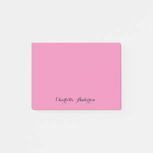 Monogram Pink Moderne Minimalistische Feminine Post-it Klebezettel
