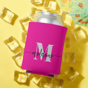 Monogram Pink Silver Black Personal Dosenkühler
