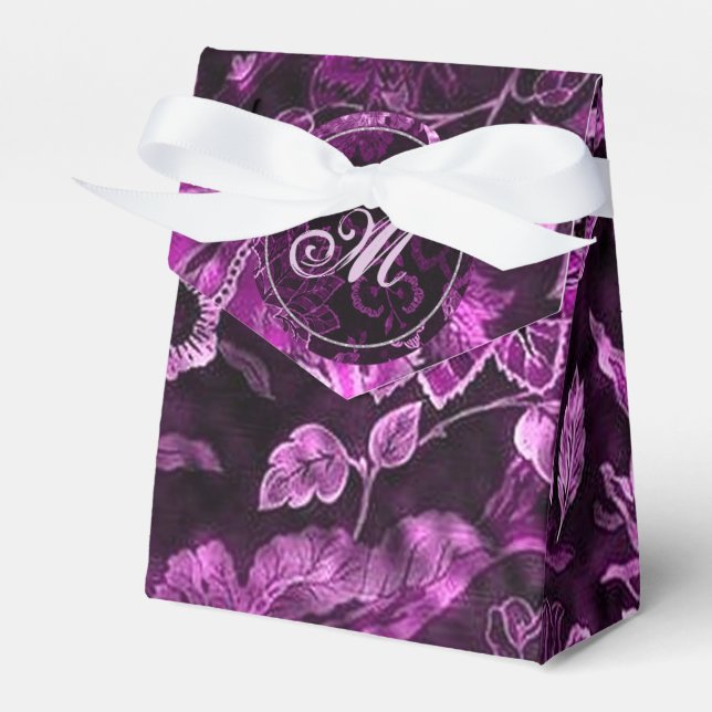 Monogram Pink Vintag Floral Zent Geschenkschachtel (Vorderseite)