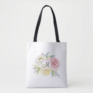 Monogram Pink Watercolor-Blume