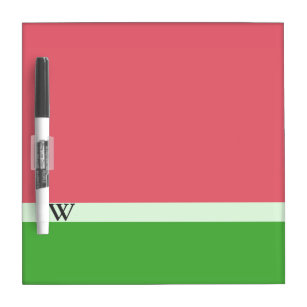 Monogram Pink Watermelon Streifen Modern Trockenlöschtafel