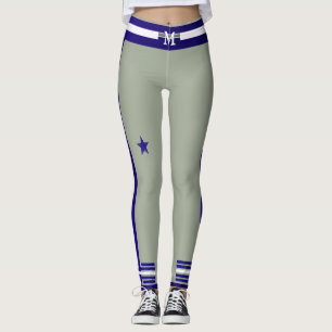 Monogram Playball-Kollektion Blau/Weiß/Grau Leggings