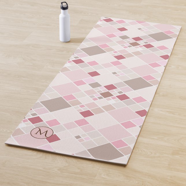 Monogram Playful Pink Pattern Yoga Mat Yogamatte (Beispiel)