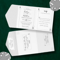 Monogram Playing Card Hochzeit Real Foil gedrückt