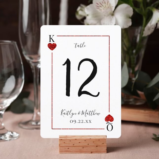 Monogram Playing Card Wedding Collection Tabelle N Einladung (Von Creator hochgeladen)