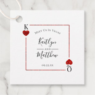 Monogram Playing Card Wedding Save the Date Geschenkanhänger
