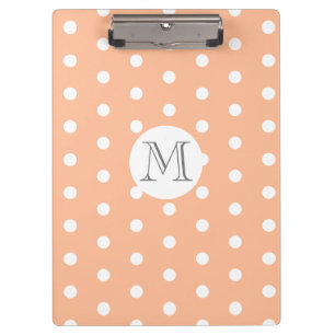 Monogram Polk-a-dot Klemmbrett