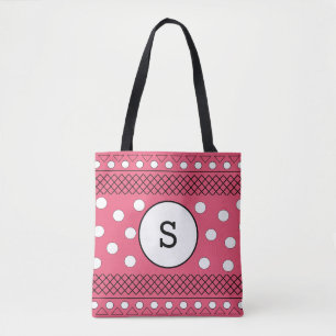 Monogram Polka Dots Muster rosa
