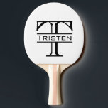 Monogram Pong Paddle Tischtennis Schläger<br><div class="desc">Dieses Design wurde durch digitale Kunst erstellt und kann personalisiert werden, indem Sie auf den Knopf Anpassen klicken und die Farbe ändern, einen Namen, Initialen oder Ihre Lieblingssprache hinzufügen. Kontaktieren Sie mich unter colorflowcreations@gmail.com , wenn Sie dieses Design für ein anderes Produkt haben möchten. Sehen Sie mehr meiner Kreationen oder...</div>