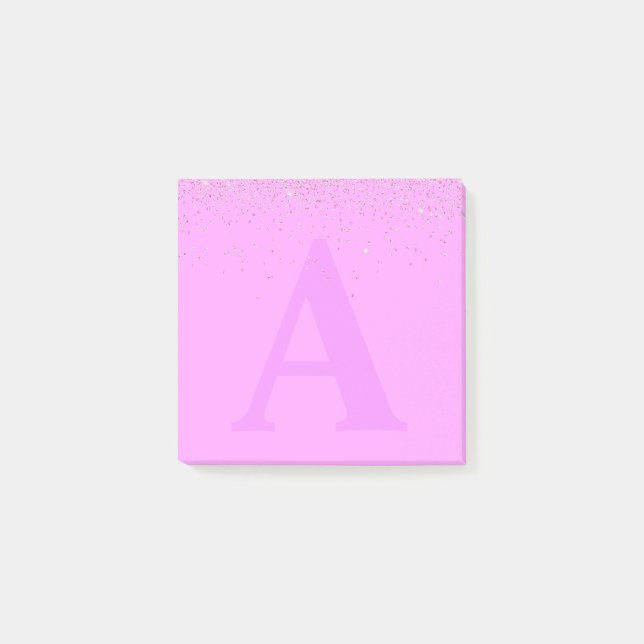 Monogram Post-it®-Notizen für benutzerdefinierten  Post-it Klebezettel (Vorderseite)