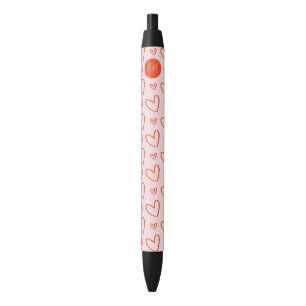 Monogram Preppy Pink & Red Herzen Kugelschreiber