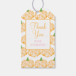 Monogram Preppy Pumpkin Bows Erntedank Geschenkanhänger