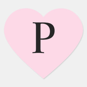 Monogram President Pink Herz-Aufkleber