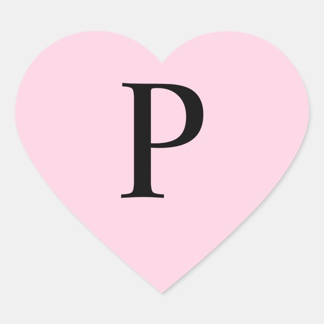 Monogram President Pink Herz-Aufkleber (Vorderseite)