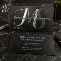 Monogram Professional Folie auf schwarzem Metall s