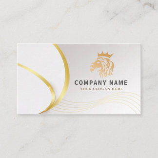 Monogram Professional Gold Lion Logo Visitenkarte