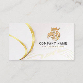 Monogram Professional Gold Lion Logo Visitenkarte