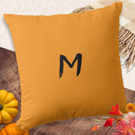 Monogram Pumpkin Orange Erntedank Herbst Herbst Kissen