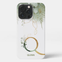 Monogram Q Elegant Succulent iPhone Case