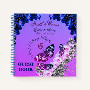 Monogram Quinceañera 15 und Take Flight Guest Notizbuch