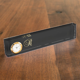 MONOGRAM R Buchstabenname Herzziel Namensplakette