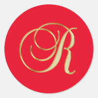Monogram R Gold-Skript
