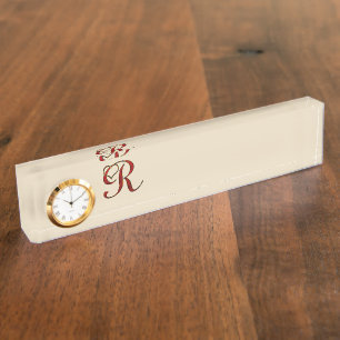 MONOGRAM R Letter Name Herz Destiny Destiny's Namensplakette