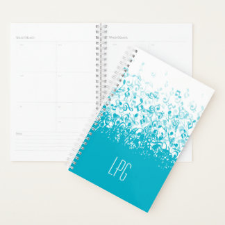 Monogram Rain Musiknoten Aqua Planer