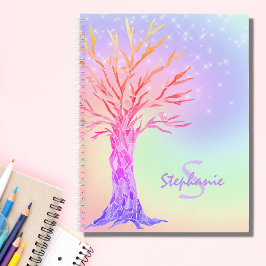 Monogram Rainbow Glitzern Girl Notizbuch