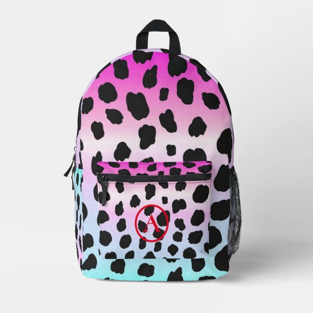 MONOGRAM RAINBOW LEOPARD BEDRUCKTER RUCKSACK (Vorderseite)